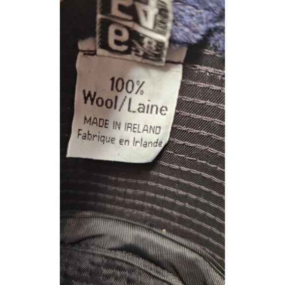 Jonathan Richards Robbie Navy Blue 100% Wool Tweed Hat 54/6 5/8, 1 1/2" Brim NWT - Picture 8 of 8